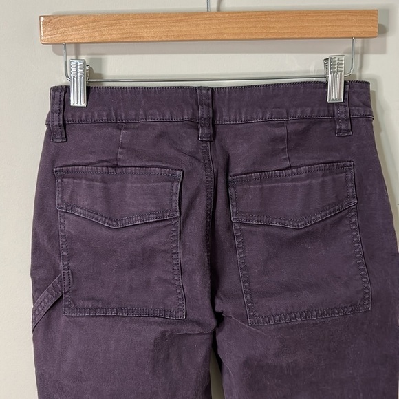 CAbi The Carpenter Cargo Utility Pants Deep Plum Purple Sz 2 - Picture 8 of 16